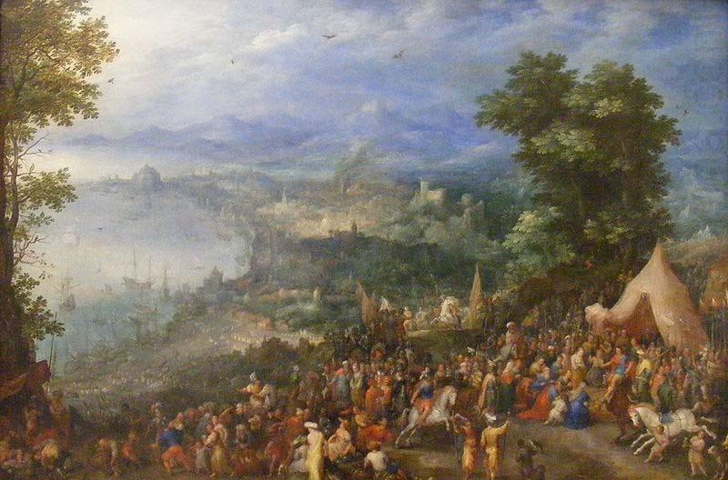 Jan Brueghel View of a Port city, china oil painting image